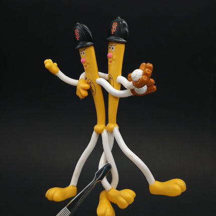 Lot of 2 Pittsburgh Pirates Bendable 6" Figure Toy Promo Collectible Giants Bat