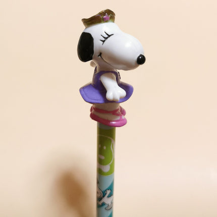Peanuts Snoopy Pencil & Belle Pencil Topper – 1.5" PVC Figure (Rare, Pre-Owned)