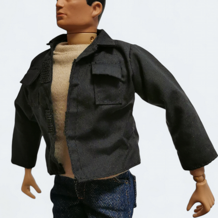 1/6 Scale Male Beige Shirt & Jeans with Black Jacket – for 12" Figure (Pre-Owned)