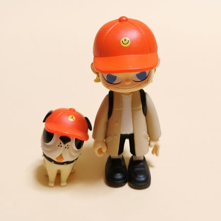 Pop Mart VITA OOTD British Girl RED HAT OUTFIT w PUG 3" Figure Toy Collectible
