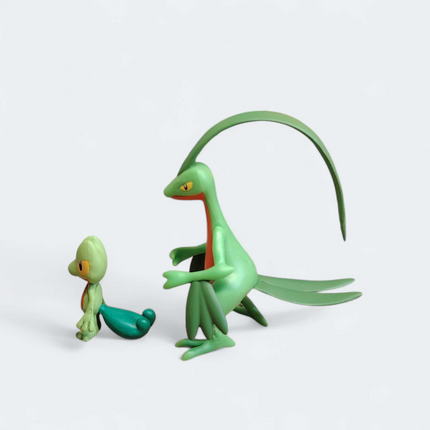 Pokemon Scale World 1/20 Scale Treecko & Grovyle 2.5" Mini Figure (Bandai, Pre-Owned)