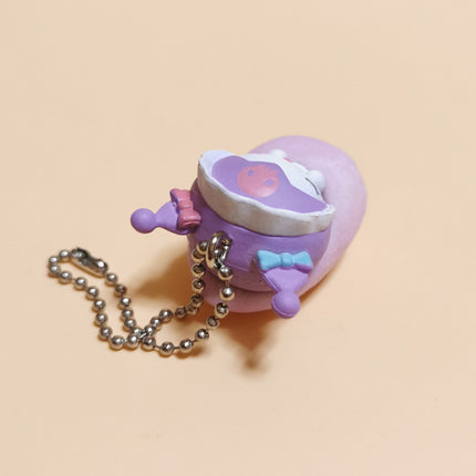 Sanrio Sleeping Kuromi Swaddle Baby – 1.25" Keychain (2022) (Pre-Owned)