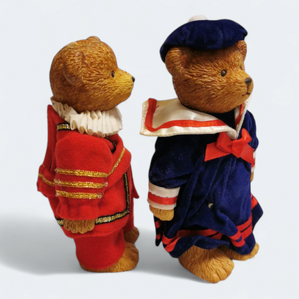 Russ Teddy Town Bear in Nobleman Outfit – 4.5" Figure Lot of 2 (Pre-Owned)