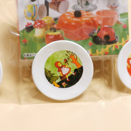 Re-Ment Fairytale Tableware #8 Red Riding Hood Plate with Stand (Sealed, Pre-Owned)