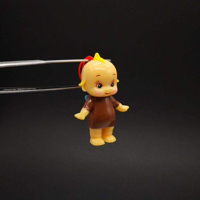 Rare Kewpie Baby x 7-Eleven Brown Outfit – 2" Keyring Figure (Pre-Owned)