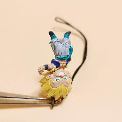 Dragon Ball GOTENKS SUPER SAIYAN KEYCHAIN 1.5" Mini Figure CHARM Toy Bandai