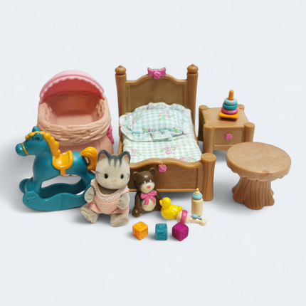Dollhouse Baby Toddler Bedroom Nursery Set – Lil’ Woodzeez (Pre-Owned)