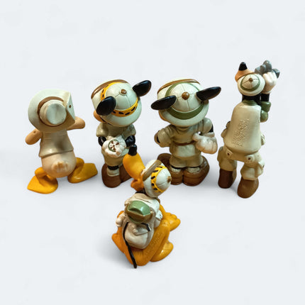 Safari Mickey Mouse Minnie Donald Pluto – 3" Figure Lot of 5 (Pre-Owned)