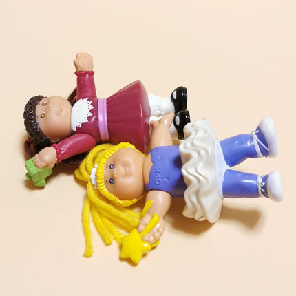 Lot of 2 Cabbage Patch Kids CPK – 3.5" Mini Doll with Yarn Hair (1994, Pre-Owned)