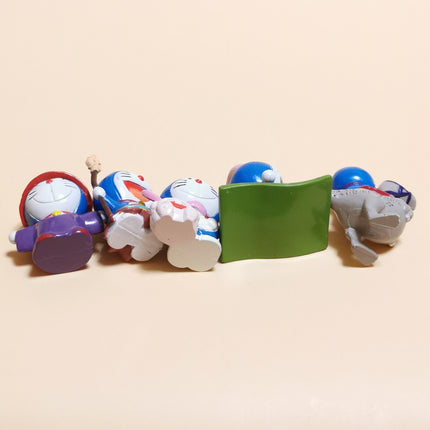 DORAEMON as WIZARD w DINO 1.5" Mini Figure Movie Toy Collectible Lot of 5