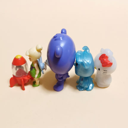 Lot of 5 Miniature Care Bear Tinkerbell Rocket Figures – Loose Gift (Pre-Owned)