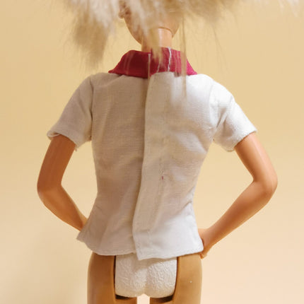 Mattel Barbie Pink & White Tennis Club Top – Sports Fashion (Pre-Owned)