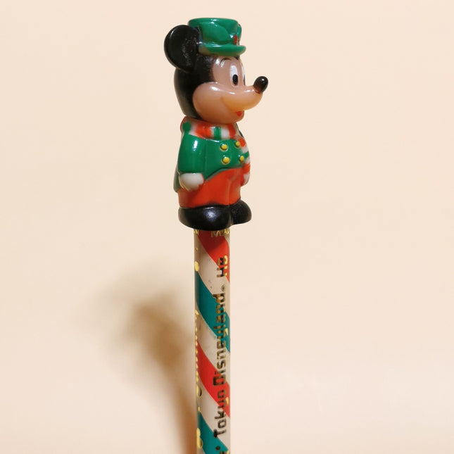 Xmas Mickey Mouse 1.5" Pencil Topper – PVC Disney Figure (Pre-Owned)