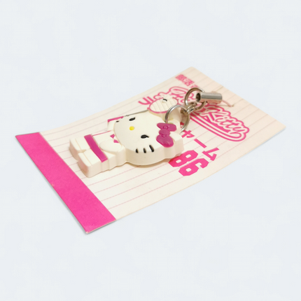 Sanrio Hello Kitty Playing Badminton 1.5" Rubber Charm Keychain (Pre-Owned)
