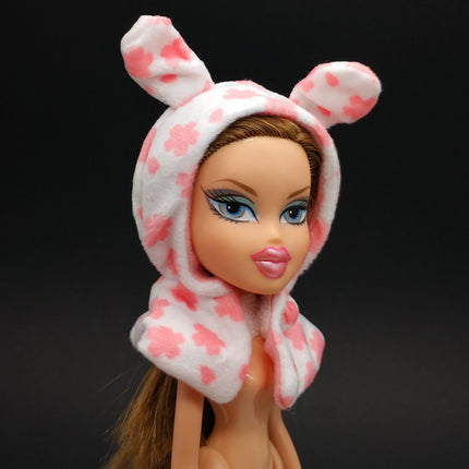 Sakura Soft Plush Cat Ears Cape – Doll Cosplay for Bratz/Blythe (Pre-Owned)
