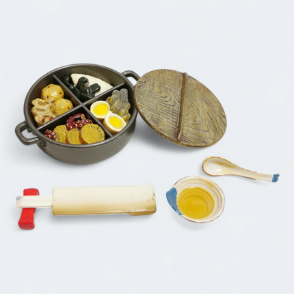 Re-Ment Japanese Meal #6 Big Oden Pot Set (2003) – Barbie Dollhouse Food (Pre-Owned)