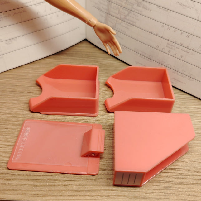 Pink Desktop Organizer 1.75" – Dollhouse Stationery by Epoch (Pre-Owned)