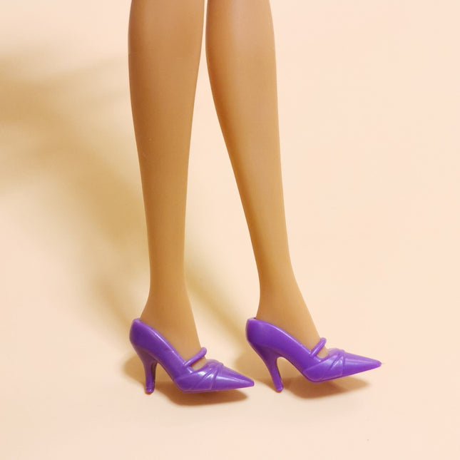 Purple Pointy Pump 1/6 Scale Female Doll High Heel Shoes – for 11" Doll (Pre-Owned)