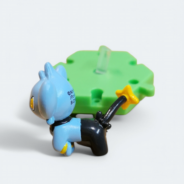 Pokemon Shinx 1" Mini Figure with Stand – Encyclopedia Zukan (Bandai, Pre-Owned)