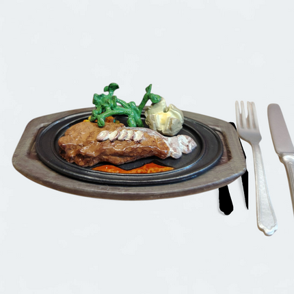 Re-Ment Family Restaurant 2 #2 Steak with Butter Bun – Dollhouse Kitchen (Pre-Owned)