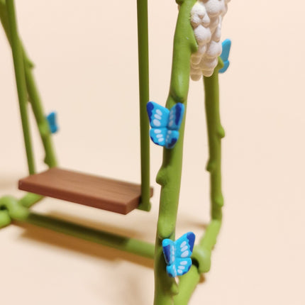 Miniature Green Vine Swing Set – 3.5" Playground (Pop Mart) (Pre-Owned)