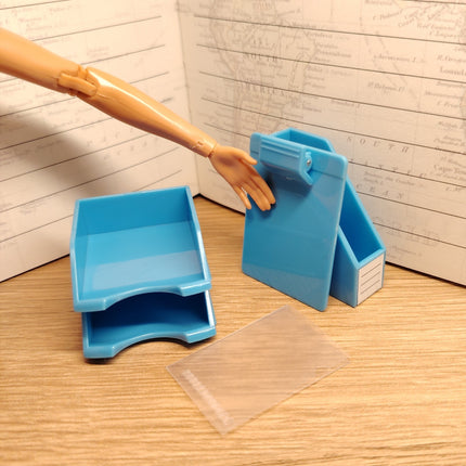 Blue Desktop Organizer 1.75" – Dollhouse Stationery by Epoch (Pre-Owned)