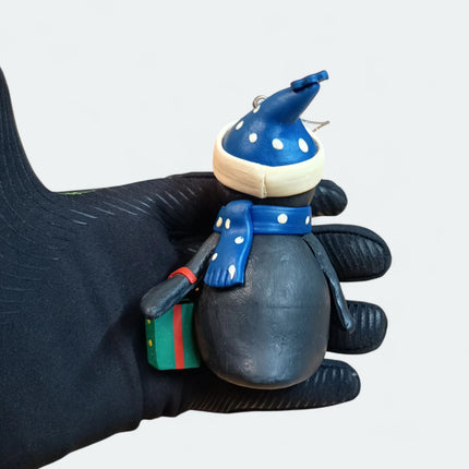 Penguin with Winter Scarf & Hat – 3.5" Resin Christmas Ornament (Pre-Owned)