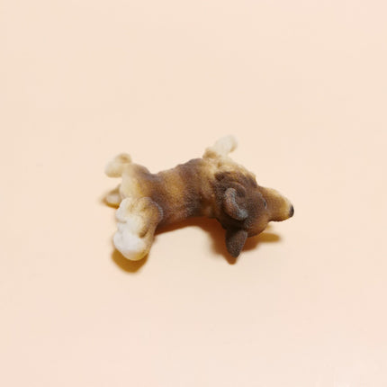 Flocked Puppy Dog 1.5" – Chihuahua/Terrier Mini Figure (Pre-Owned)
