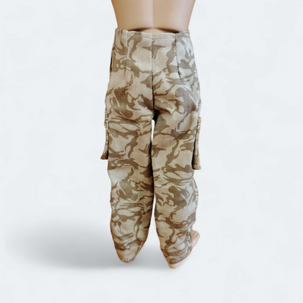 1/6 Scale Male Beige Camo Cargo Pants – for 12" Soldier Figure (Pre-Owned)