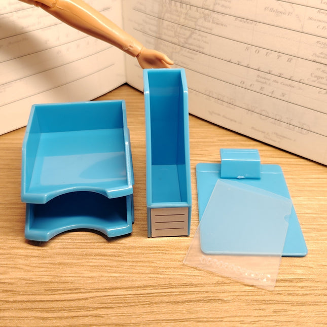 Blue Desktop Organizer 1.75" – Dollhouse Stationery by Epoch (Pre-Owned)