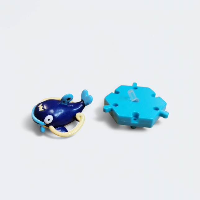 Pokemon Whiscash 1" Mini Figure with Stand – Encyclopedia Zukan Full Color (Bandai, Pre-Owned)