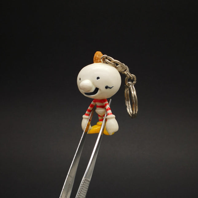 Japanese Anime BOY in RED STRIPE 3" Mini Figure KEYRING Weird Toy Wimpy Kid Wiz