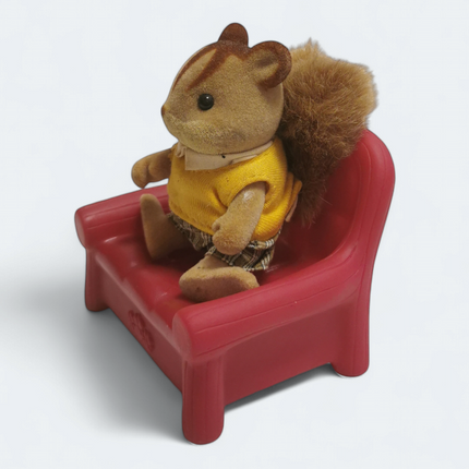 Dollhouse Burgundy Red Sofa & Chair Set – Lil’ Woodzeez (Pre-Owned)