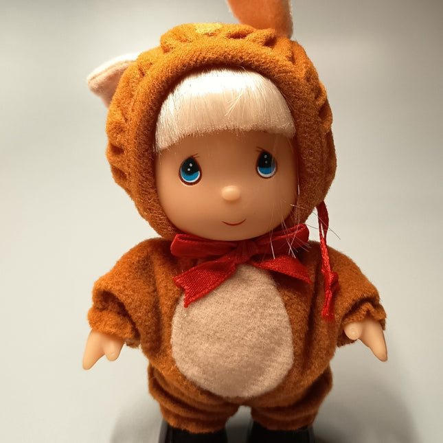 Precious Moments Xmas Deer Outfit – 5" Doll Ornament (Enesco, Pre-Owned)