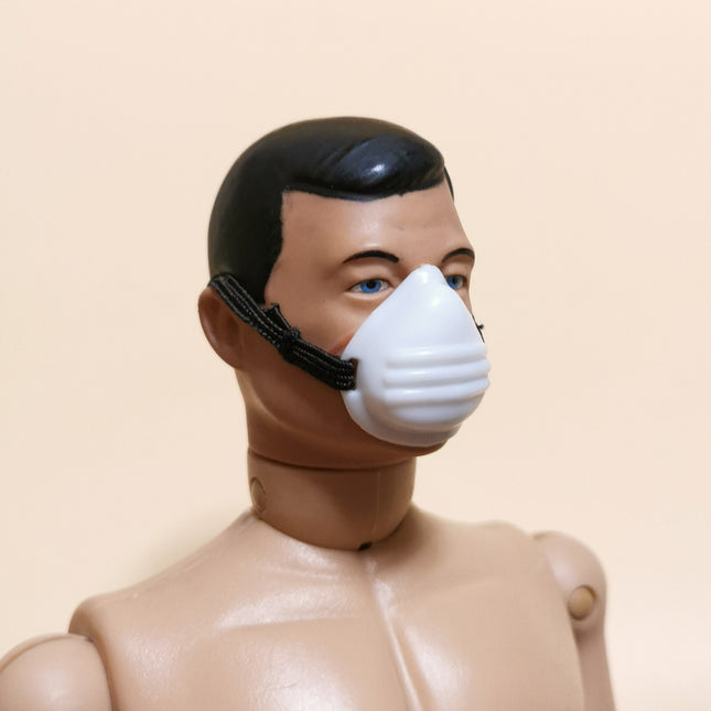 1/6 Scale Male White Face Mask with Strap – for 12" Figure (Pre-Owned)