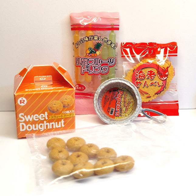 Re-Ment Daily Living Department #9 Snack Doughnut & Popcorn – Dollhouse Food
