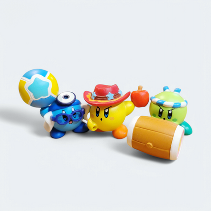 Kirby's Adventure Dr Kirby Hammer – 1" Figure Lot of 3 (Pre-Owned)