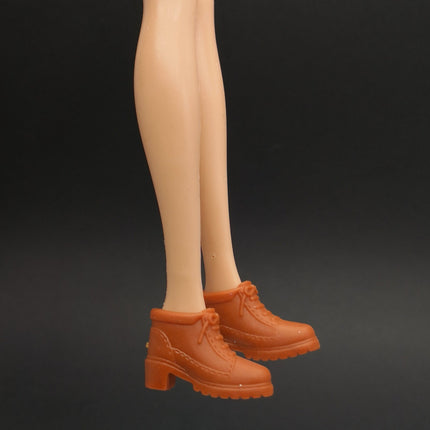 Brown Ankle Boots Heel Shoes – for 11" Doll Casual Fashion (Pre-Owned)