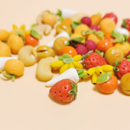 Handmade Fruit & Sandwiches 1/4" Miniature Lot – Dollhouse Food (Pre-Owned)
