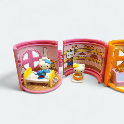 Hello Kitty Capsule Tower Houses – Cake Shop & Boutique (1.5", Rare, Pre-Owned)