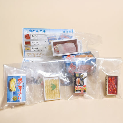 Re-Ment Miniature Produce Delivery: Seafood from Hokkaido – Japanese Food Set (Pre-Owned)