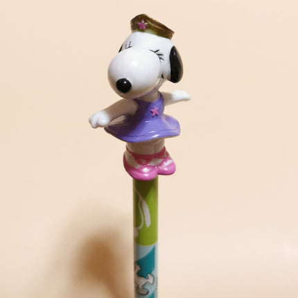 Peanuts Snoopy Pencil & Belle Pencil Topper – 1.5" PVC Figure (Rare, Pre-Owned)