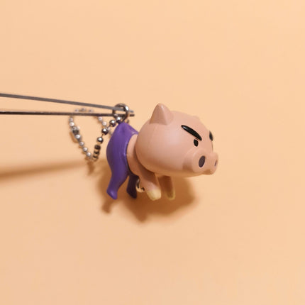 Crayon Shin-Chan BURIBURIZAEMON PIG CHARM KEYCHAIN 1" Mini Figure Collectible
