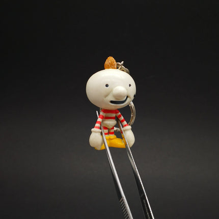Japanese Anime BOY in RED STRIPE 3" Mini Figure KEYRING Weird Toy Wimpy Kid Wiz