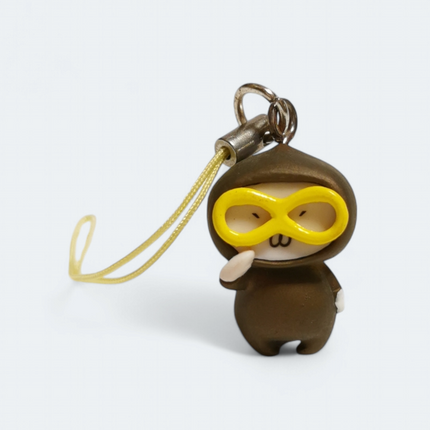 Emoticon Ninja – 1" Keychain Charm (Japan, Yujin, Pre-Owned)