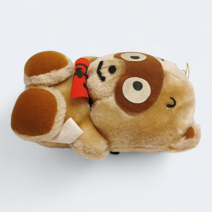 Vintage Sanrio 1991 Pokopon Raccoon – 6" Plush with Strap (Pre-Owned)