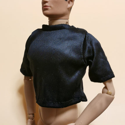 1/6 Scale Black Shiny Short Sleeves Shirt Top – for 12" Figure (Pre-Owned)