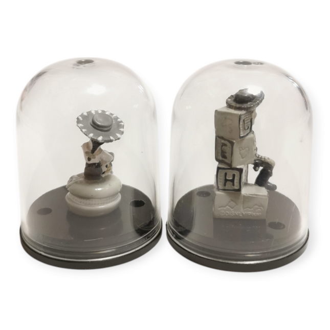 Toy Story Woody & Jessie Greyscale 1.5" Figures with Dome Cases – Disney