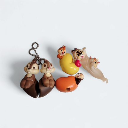 Disney Chip & Dale Mixed Lot – 1.5" Keychain Charms (Pre-Owned)