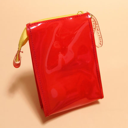 Vintage Sanrio Hello Kitty Red Vinyl Bag – 4.5" Zipper Pouch (1995, Pre-Owned)